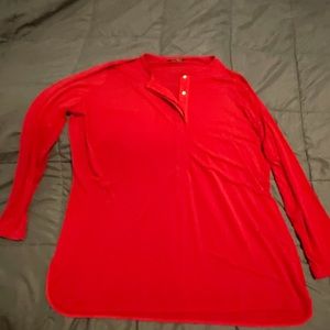 Women’s 3X Red Henley Lauren Ralph Lauren